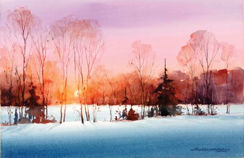 Paint A Sunset In 10 Simple Steps A Watercolor Demo Artists Network