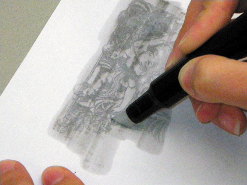 Transferring the Image to Another Piece of Paper | Drawing with Markers