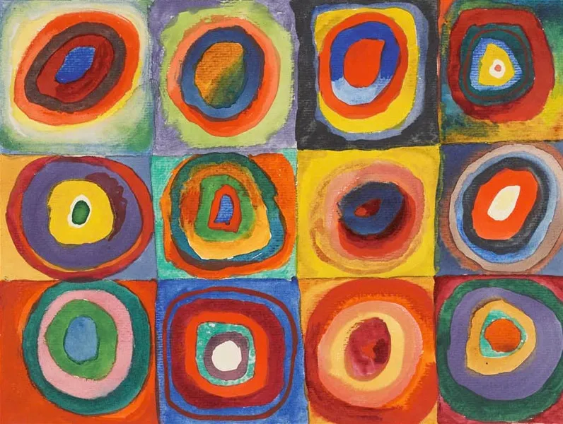 what is abstract art \ Squares with Concentric Circles by Vassily Kandinsky, 1913