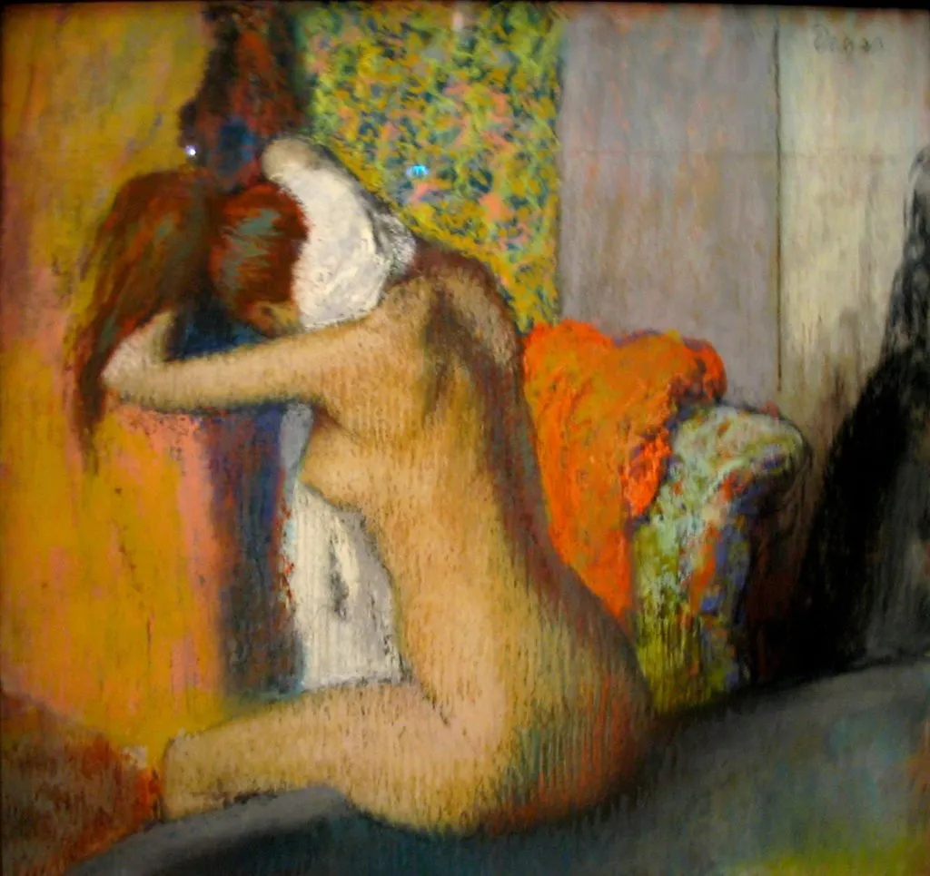 Après le bain, femme séchant sa nuque par Edgar Degas, 1898