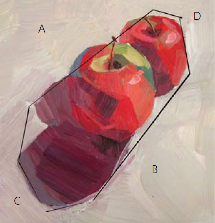 exempel på dålig grödkomposition av Patti Mollica / Målningskompositionstips för nybörjare / Artists Network