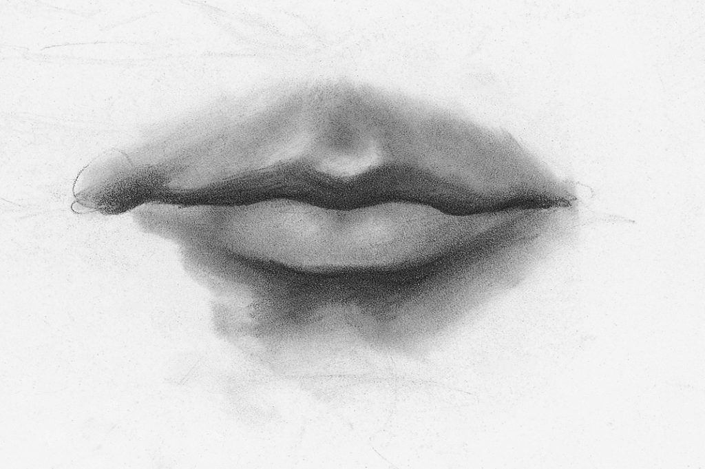 Drawing Lips, Male, Demo, Step 3 | Lee Hammond | How to Draw Facial Features for Beginners | Artists Network